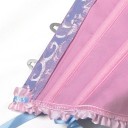 Women's Corset Purple Front Fastening Ruching and Bow Decorative Details Polyester Spandex Elegant Top Highlighting Waist 6