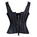 Women's Corset Solid Colour V-Neck Straps Polyester Spandex Elegant Lingerie Modern Top 3
