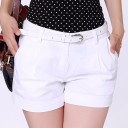 Women's Cotton Shorts with Belt J1078 5