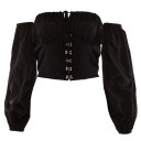 Women's Crop Top with Exposed Shoulders A314 2