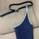 Women's Denim Knee-High Boots with Belt 7