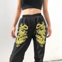 Women's Dragon Print Trousers 3