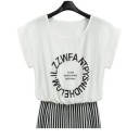 Women's Dress with Striped Skirt 6