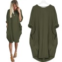 Women's Dresses with Pockets in Solid Colours 11