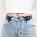 Women's Elastic Belt Without Buckle 55–110 x 3.5 cm Comfortable Stretch Belt with Waistband Invisible Belt for Jeans Trousers Skirt 2