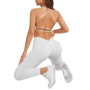 Women's Elastic Yoga Leggings Low Waist Sports Fitness Trousers Stretch Leggings Comfortable Sportswear for Exercise 1