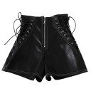 Women's Faux Leather Shorts A720 4