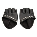 Women's Fingerless Gloves with Studs 2