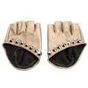 Women's Fingerless Gloves with Studs 11