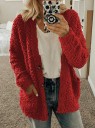 Women's Fluffy Cardigan with Buttons 2