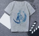Women's Grey Printed T-Shirt 3