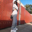 Women's Grey Sweatpants with Print A372 4