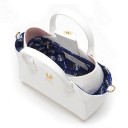 Women's Handbag for Hand and Shoulder in the Shape of a Cat with Pink Ears Gold Decorative Half-Moon Long Strap Artificial Leather 26 x 23 x 14 3