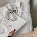 Women's Handbag Under the Arm Made of Artificial Leather Trapezoidal Shape Short Handle and Long Shoulder Strap Smooth Surface 21 x 12 x 7 1
