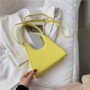 Women's Handbag Under the Arm Made of Artificial Leather Trapezoidal Shape Short Handle and Long Shoulder Strap Smooth Surface 21 x 12 x 7 5