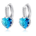 Women's Heart Earrings with Gemstone 8