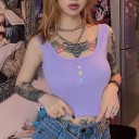 Women's Heart Print Crop Top A388 6