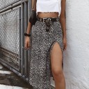 Women's High-Waisted Skirt with Slit 5
