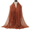 Women's Hijab with Fine Crinkled Texture 180x90 cm Made of Polyester Cotton for Everyday Wear and Layering 29