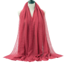 Women's Hijab with Fine Crinkled Texture 180x90 cm Made of Polyester Cotton for Everyday Wear and Layering 18