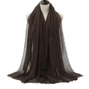 Women's Hijab with Fine Crinkled Texture 180x90 cm Made of Polyester Cotton for Everyday Wear and Layering 15