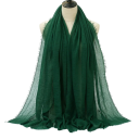 Women's Hijab with Fine Crinkled Texture 180x90 cm Made of Polyester Cotton for Everyday Wear and Layering 12