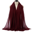 Women's Hijab with Fine Crinkled Texture 180x90 cm Made of Polyester Cotton for Everyday Wear and Layering 3