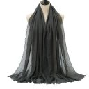 Women's Hijab with Fine Crinkled Texture 180x90 cm Made of Polyester Cotton for Everyday Wear and Layering 24
