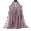 Women's Hijab with Fine Crinkled Texture 180x90 cm Made of Polyester Cotton for Everyday Wear and Layering 32