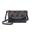 Women's Holographic Shoulder Bag with Flap Envelope Shape Geometric Pattern Internal Zip Pocket Material PU Leather and Polyester 1