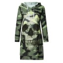 Women's Hoodie Dress with Skull 6
