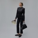 Women's Jacket with Stand-Up Collar Decorative Knot Fastening Pockets Polyester Oriental Style For Office and Social Events 13
