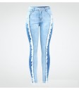 Women's Jeans with White Fringes 4