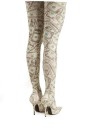 Women's Knee-High Boots with Dollar Print 3