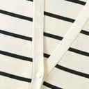 Women's Knitted Button-Up Sleeveless Vest Polyester Black and White Striped Pattern for Everyday Wear and Layering 4