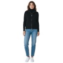 Women's Knitted Gilet with Stand-Up Collar and Double Metal Zip Full-Length Sleeveless Sweater Made of Fine Ribbed Knit with Deep Armholes 3