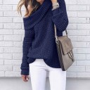 Women's Knitted Sweater with Exposed Shoulder G280 2