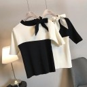 Women's Knitted Top with Bow 4