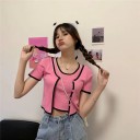 Women's Knitted Top with Buttons G381 6