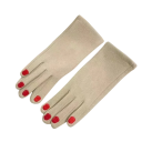 Women's Knitted Touchscreen Gloves Universal Size Stylish Winter Gloves with Nail Polish Motif Made of Polyester 8