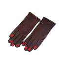 Women's Knitted Touchscreen Gloves Universal Size Stylish Winter Gloves with Nail Polish Motif Made of Polyester 5