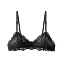 Women's Lace Bralette with Triangle Cups Without Padding Elastane Nylon Lightweight Lingerie for Everyday Wear 3