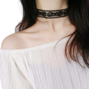Women's Lace Choker with Elegant Fastening, Black Design, Lightweight and Comfortable Accessory Suitable for Everyday and Evening Wear 5