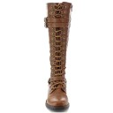 Women's Lace-Up Boots with Buckles 8