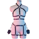 Women's Leather Harness with Animal Mask 2