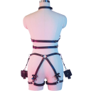 Women's Leather Harness with Animal Mask 3