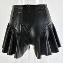 Women's Leather Shorts Skirt 5