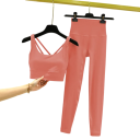 Women's Leggings and Sports Bra Set, Plain, Spandex, Nylon 8