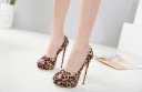 Women's Leopard Print Platform Heels 10