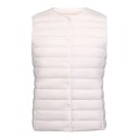 Women's Lightweight Down Gilet for Autumn with Full-Length Snap Fastening, Horizontal Stitching and Round Neckline without Collar 16